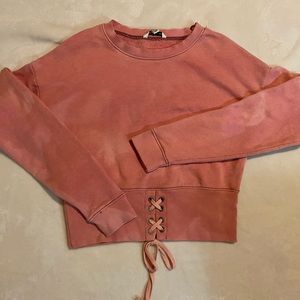 Pink tie-dye sweatshirt